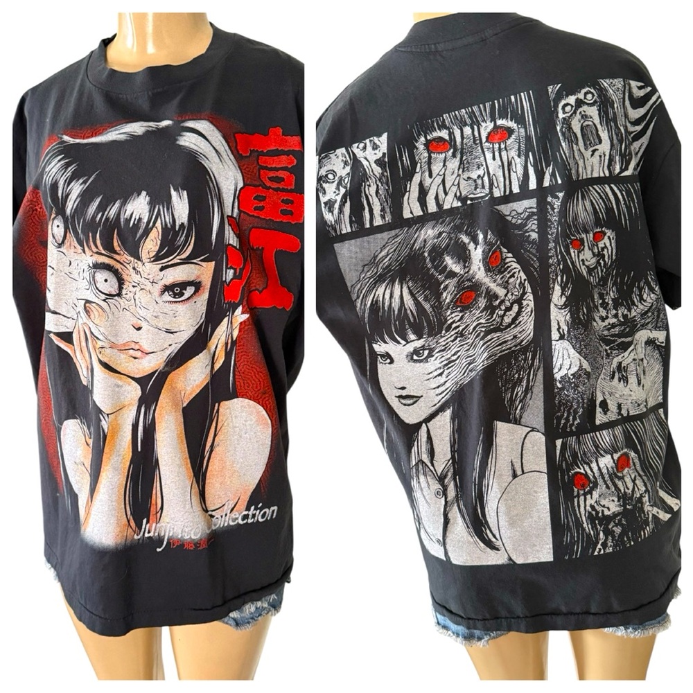 Vintage Unisex Uzumaki Junji Ito Tomie Kawakami Horror Manga Graphic Tee size L